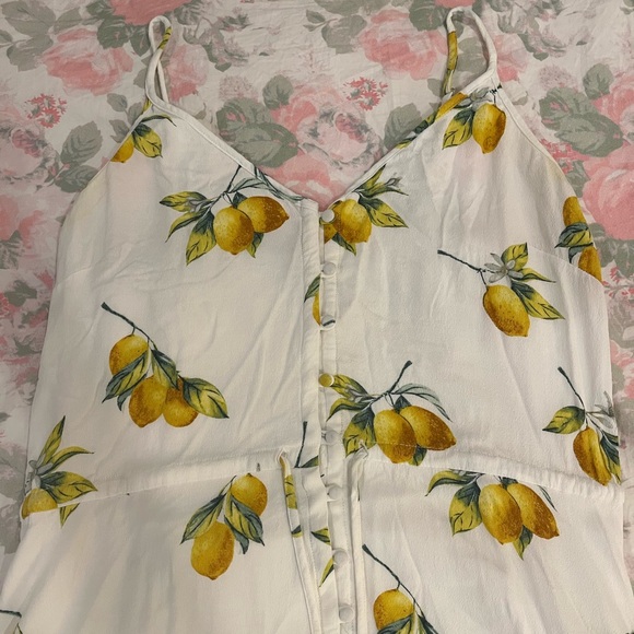 Rails Frida High Low Dress Lemon Print size Medium - Picture 3 of 9